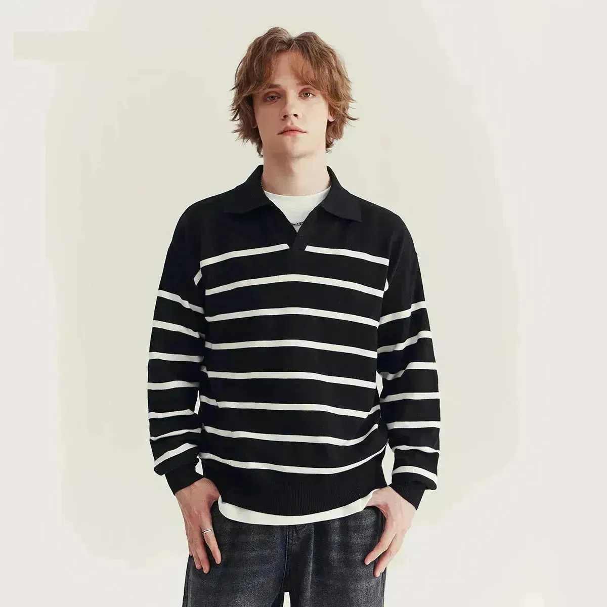 High School Teens Casual Pullover tops sweater for men