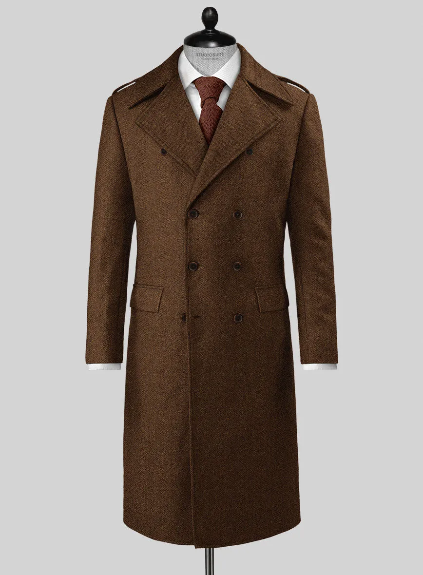 Highlander Coca Brown Tweed GQ Overcoat