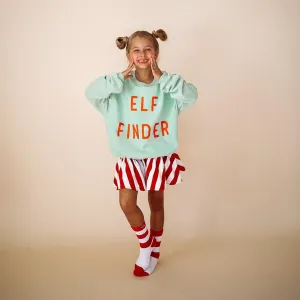 ***IMPERFECT*** ELF FINDER | GREEN | oversized drop shoulder pullover | KIDS