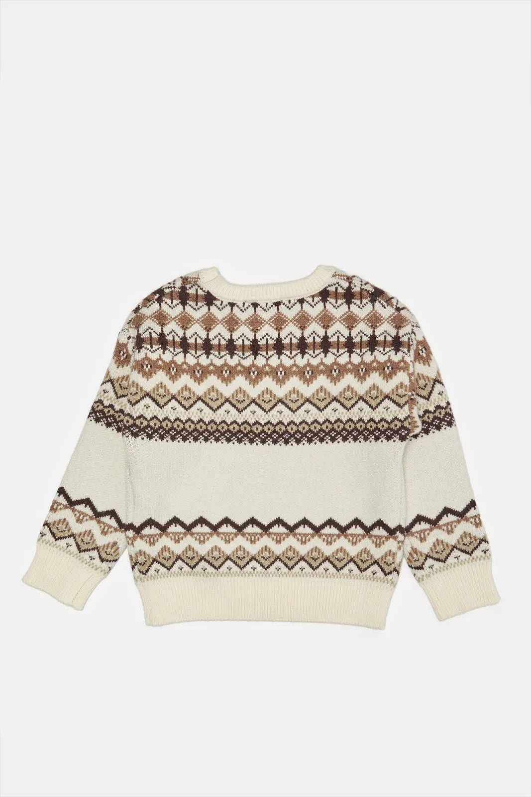 Infant Boys Cream Knitted Pullover