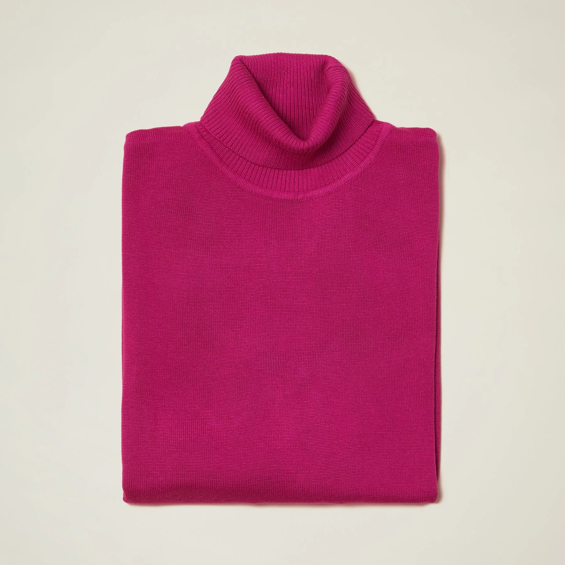 Inserch Cotton Blend Turtleneck Sweater Magenta 4708