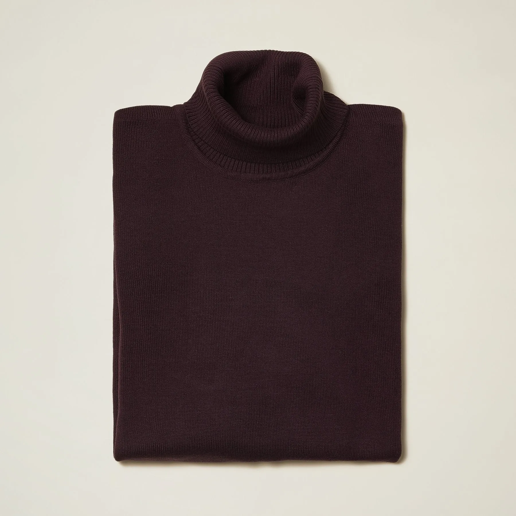 Inserch Cotton Blend Turtleneck Sweater Plum 4708