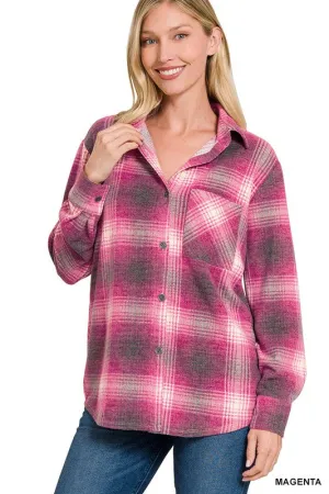 Jacquard Plaid Shacket