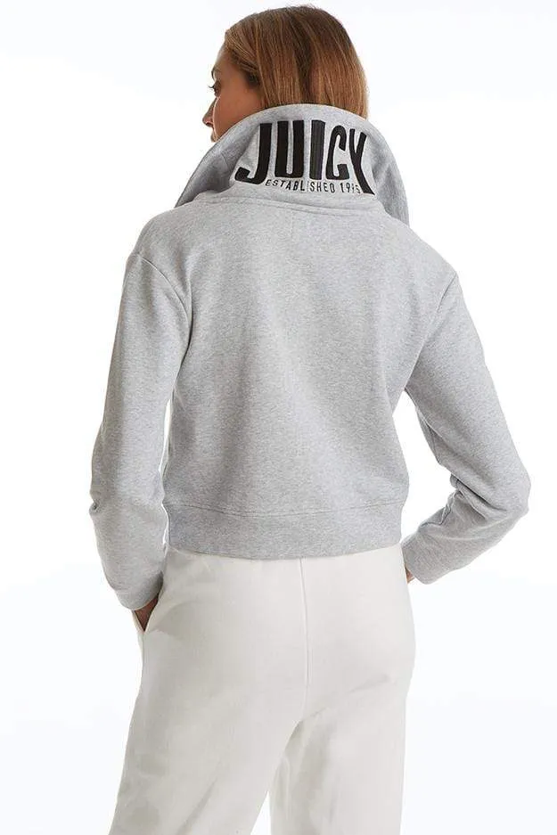 Juicy Couture - High Collar Half Zip top in Grey