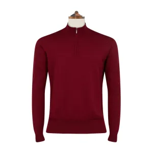 Kayden Wine Half Zip Long Sleeve Pullover