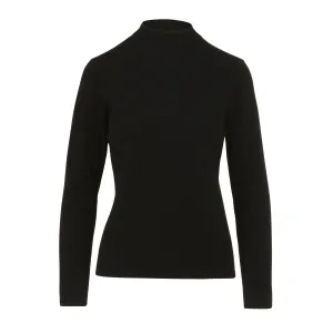 Ladies Cashmere Mock Turtleneck in Black