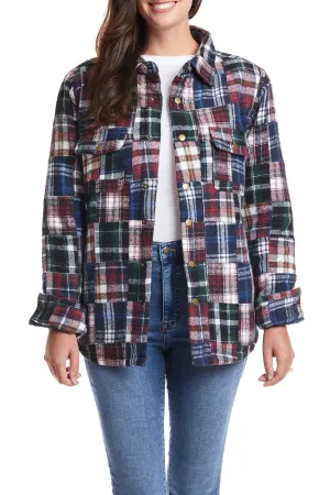 Ladies Shacket Colorado Flannel Patch Madras