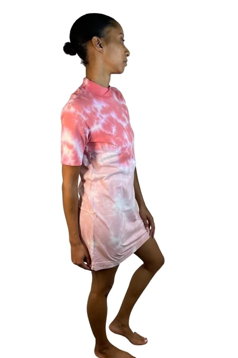 Last Chance! TLA Petite Mock Neck Tie Dyed T-Shirt Dress 2 colors