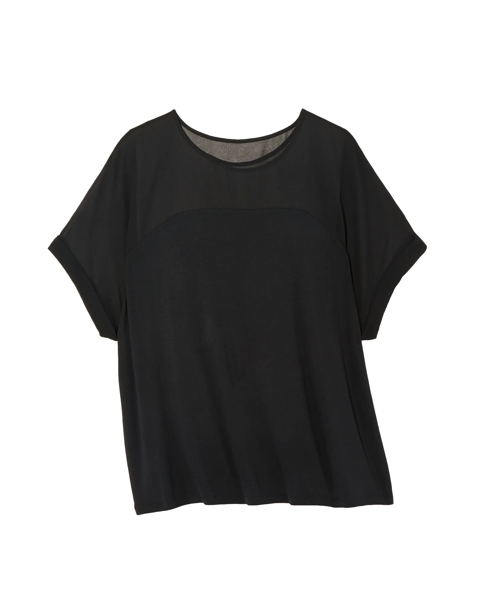 Lauren Sheer Panel Top | Black