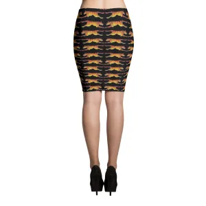 LEAPING TIGERS Pencil Skirt