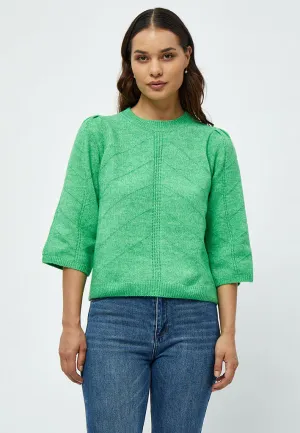 Lenore 3/4 Sleeve Pullover - Bright Green