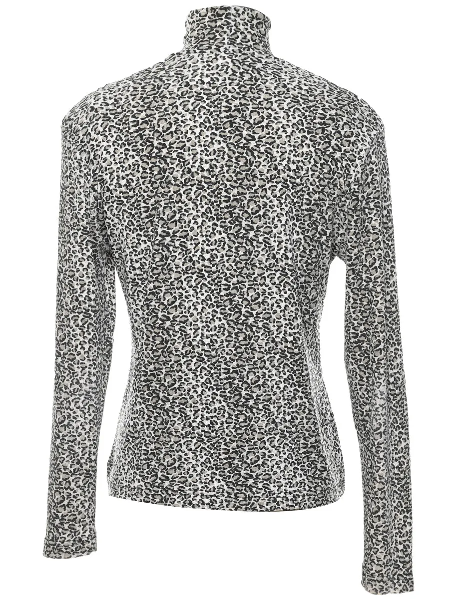 Leopard Printed Top - L