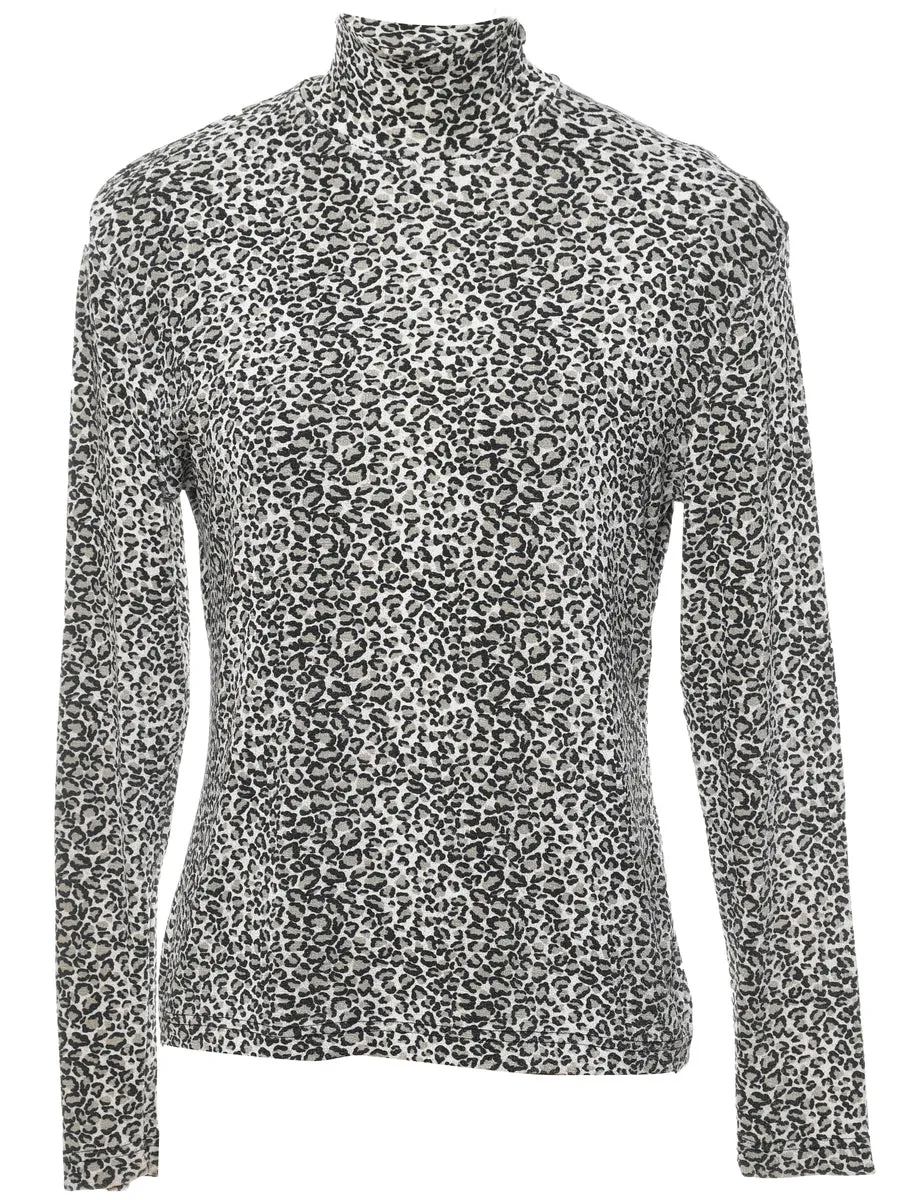 Leopard Printed Top - L