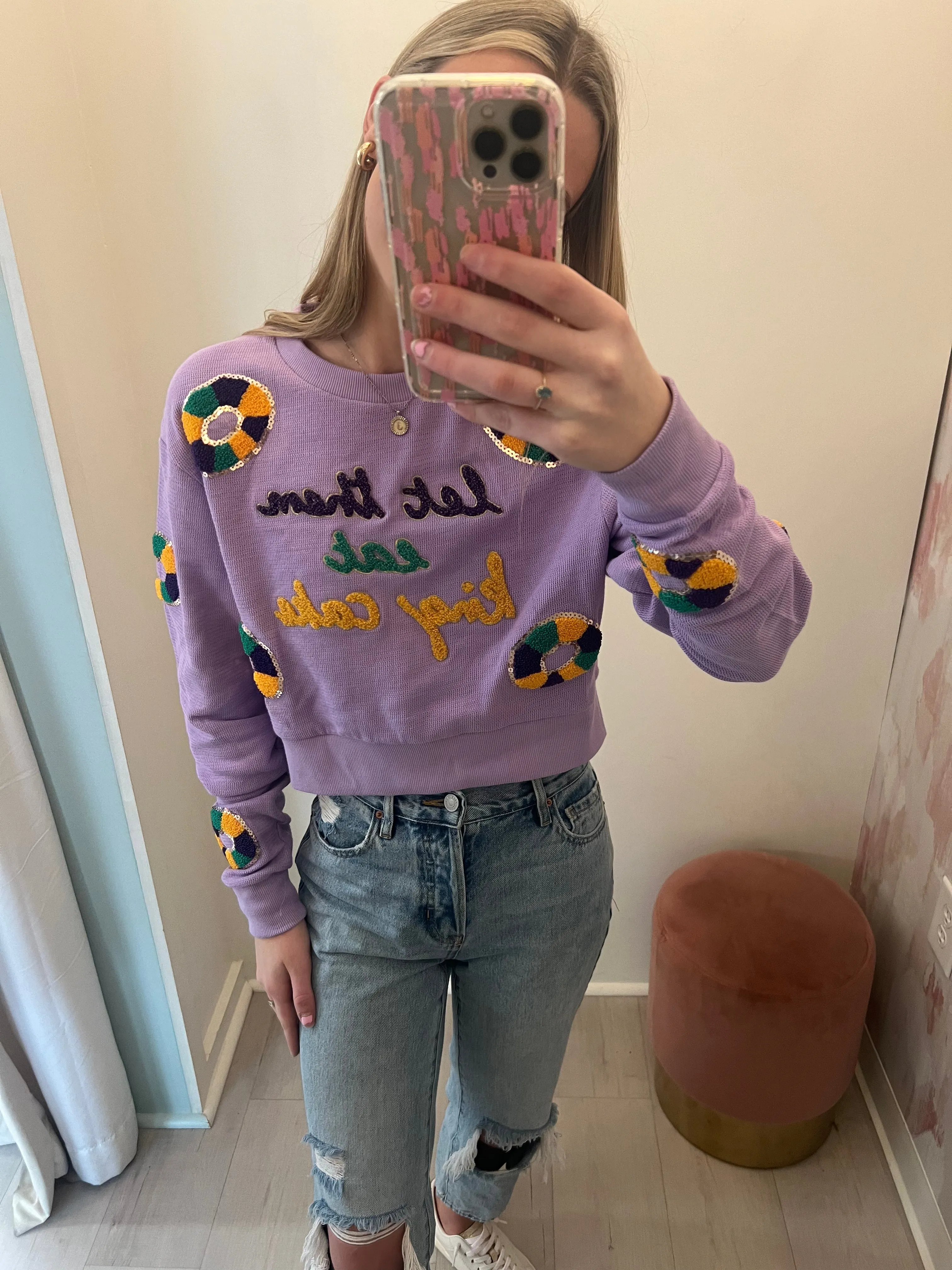 Let Them Eat Cake Crop Sweater