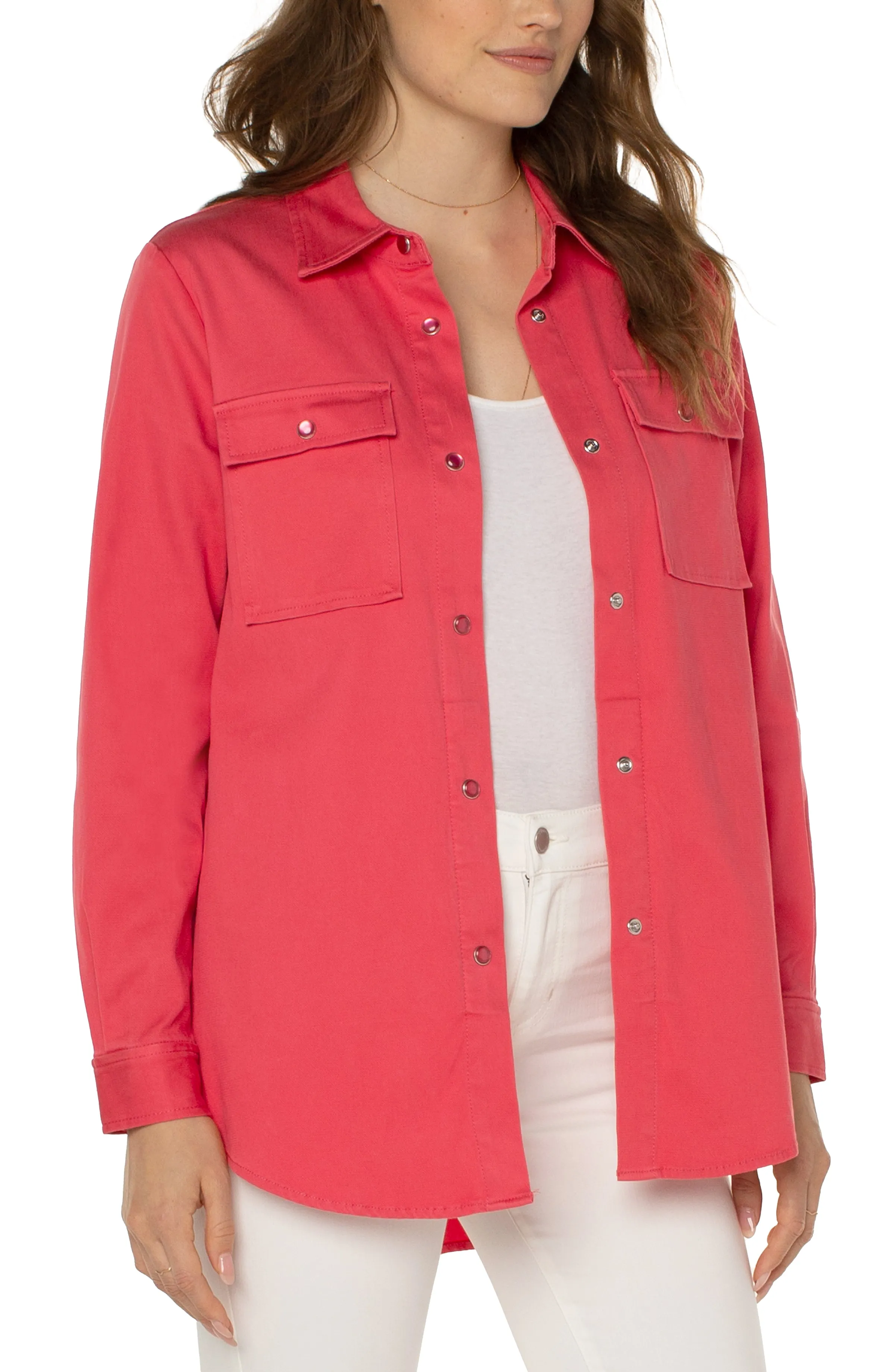 Liverpool Longline Shacket (Watermelon)