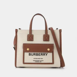 Ll Mn Pocket Dtl Ll6 Tote Bag - Burberry -  Natural/Tan - Cotton