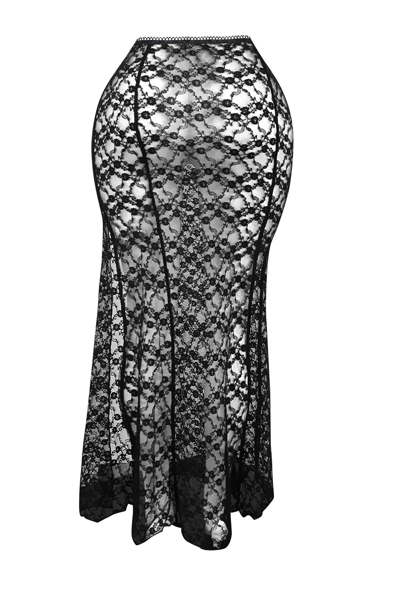 Lucky Find Lace Maxi Skirt With Slit