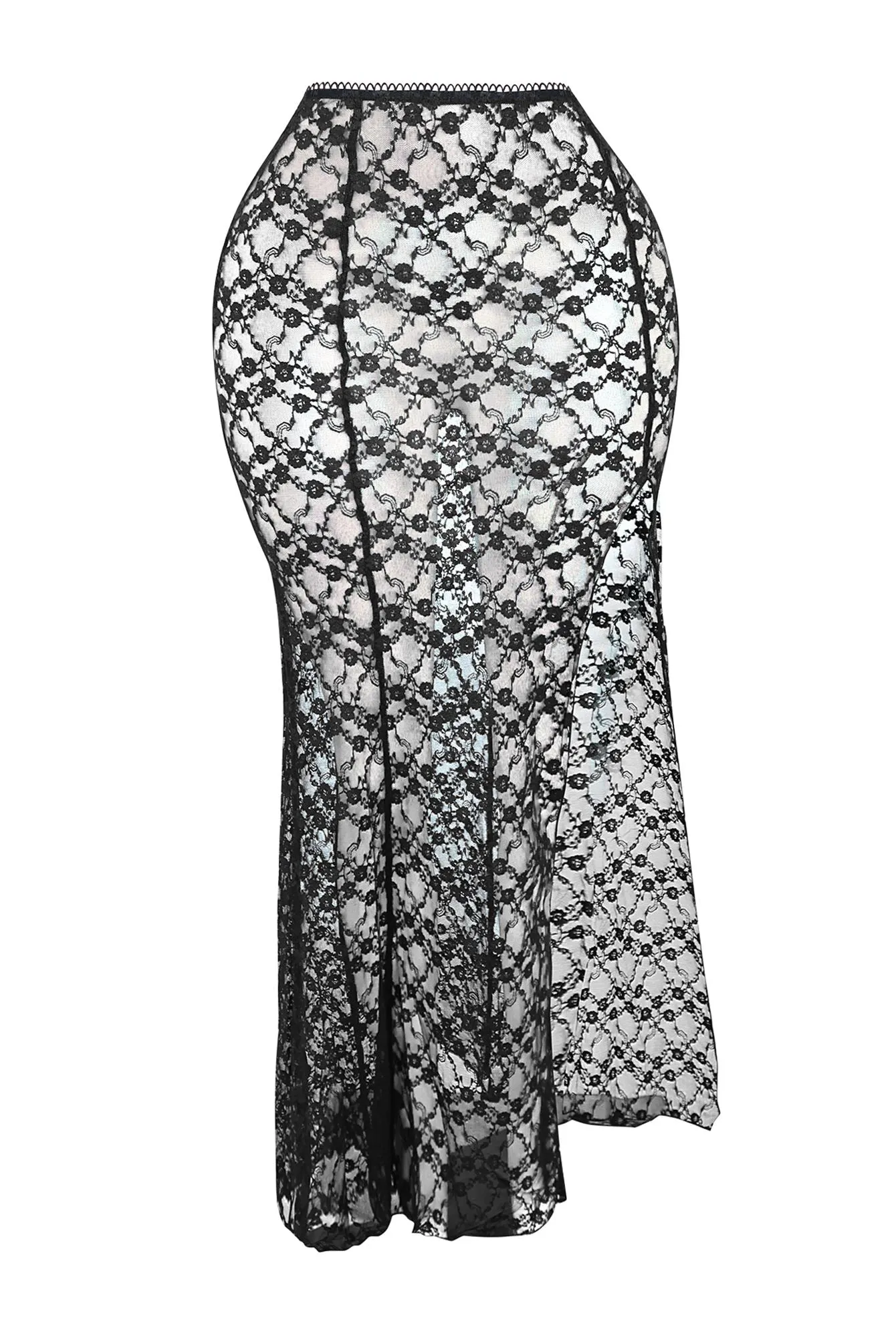 Lucky Find Lace Maxi Skirt With Slit