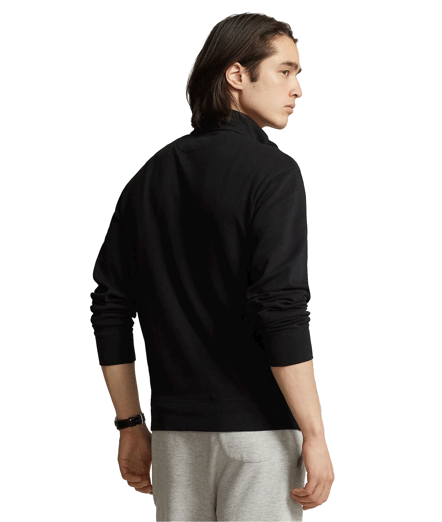 Luxury Jersey Quarter-zip Pullover - Black