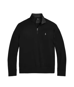 Luxury Jersey Quarter-zip Pullover - Black