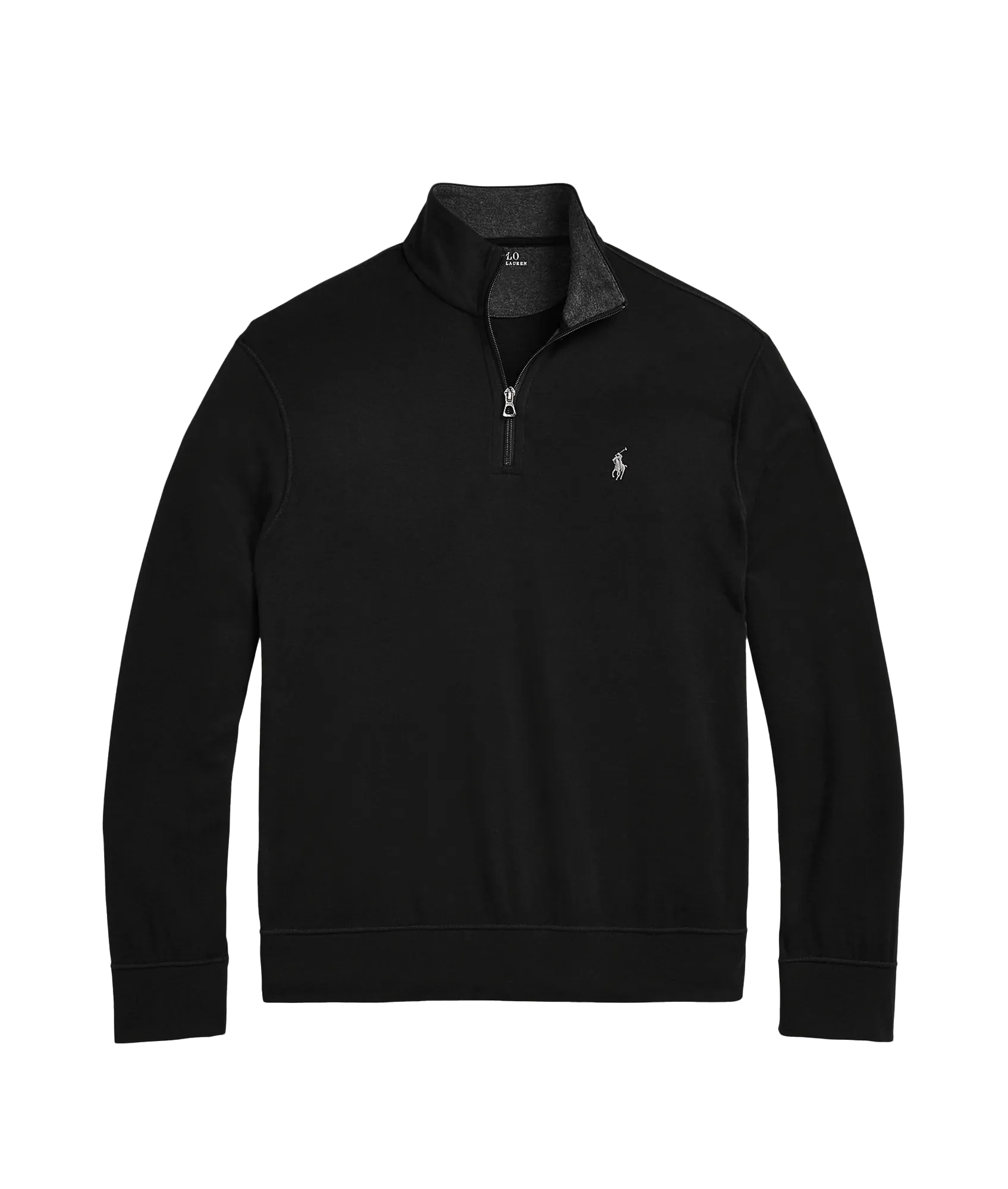 Luxury Jersey Quarter-zip Pullover - Black