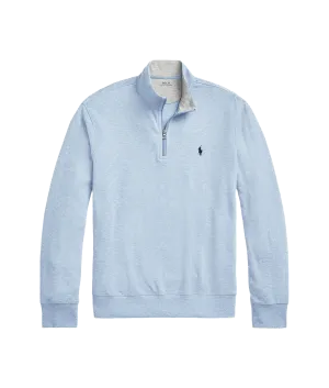 Luxury Jersey Quarter-zip Pullover - Blue