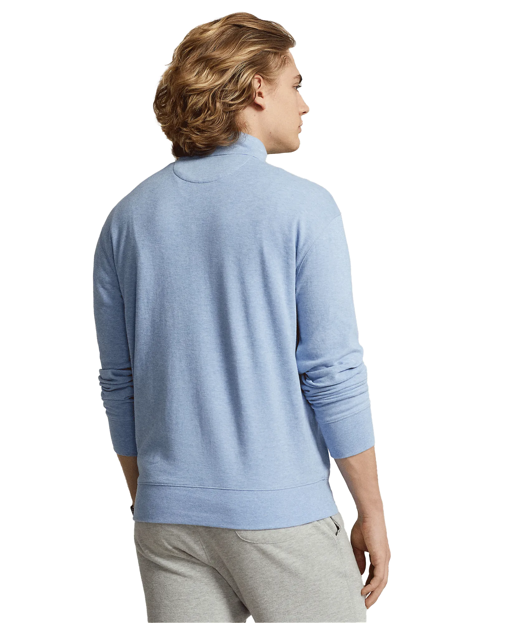 Luxury Jersey Quarter-zip Pullover - Blue