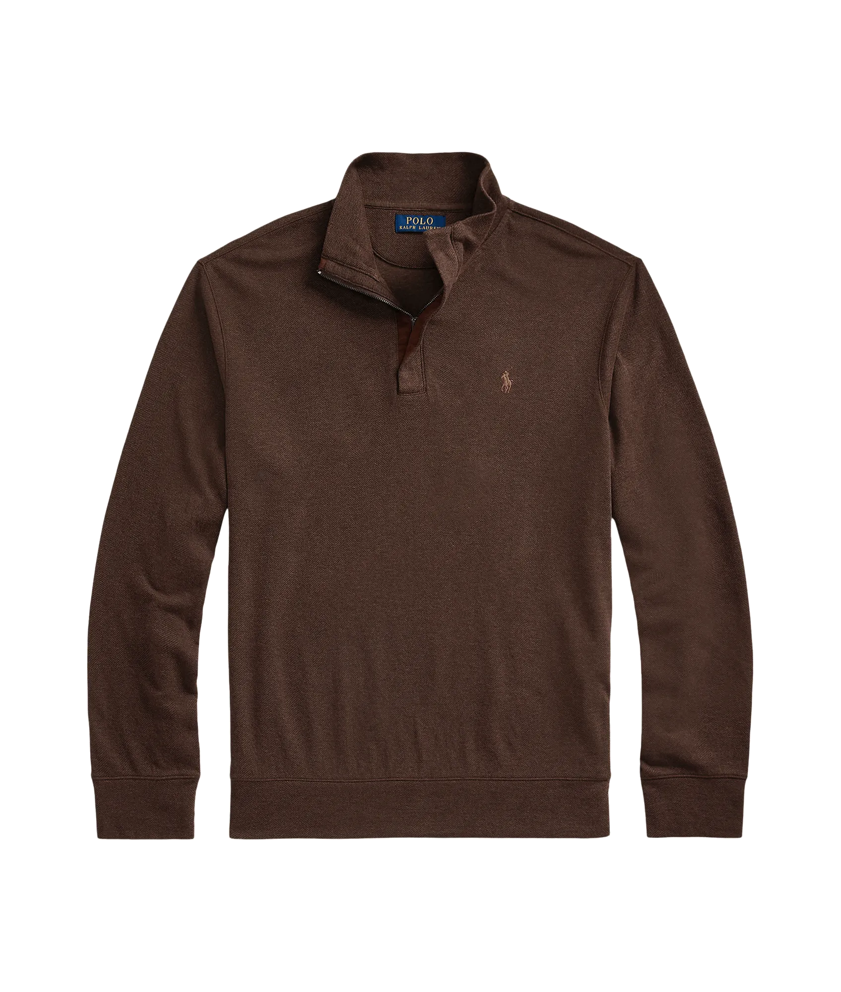 Luxury Jersey Quarter-zip Pullover - Brown