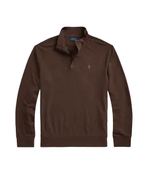 Luxury Jersey Quarter-zip Pullover - Brown