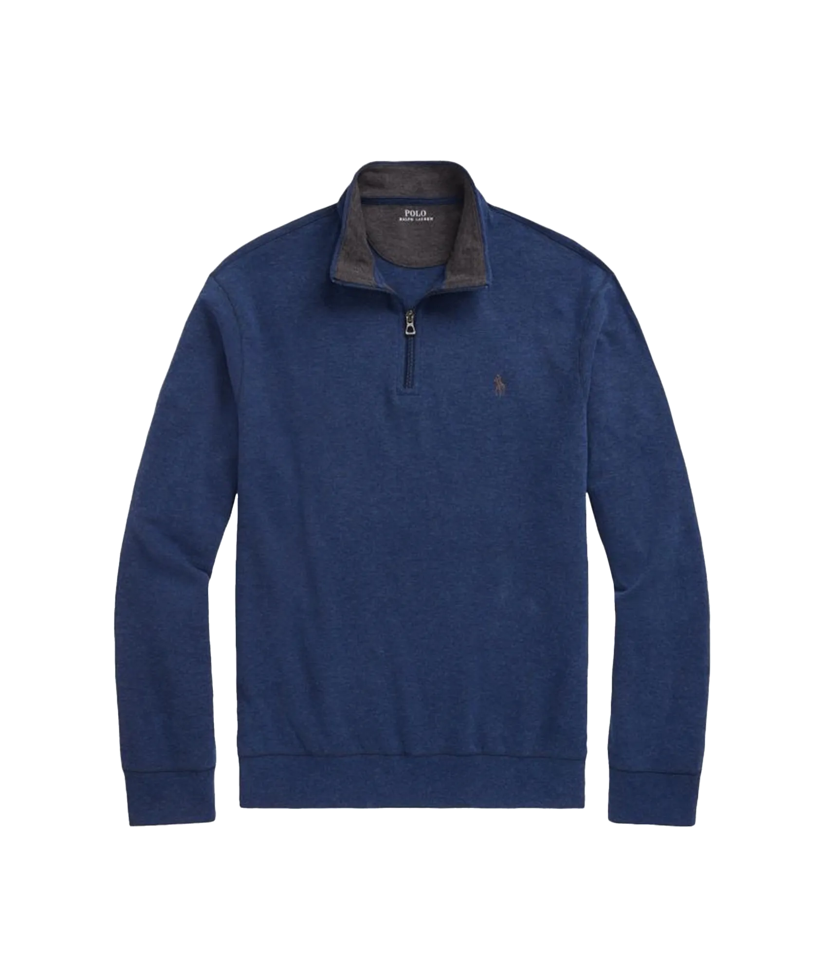 Luxury Jersey Quarter-Zip Pullover - Navy