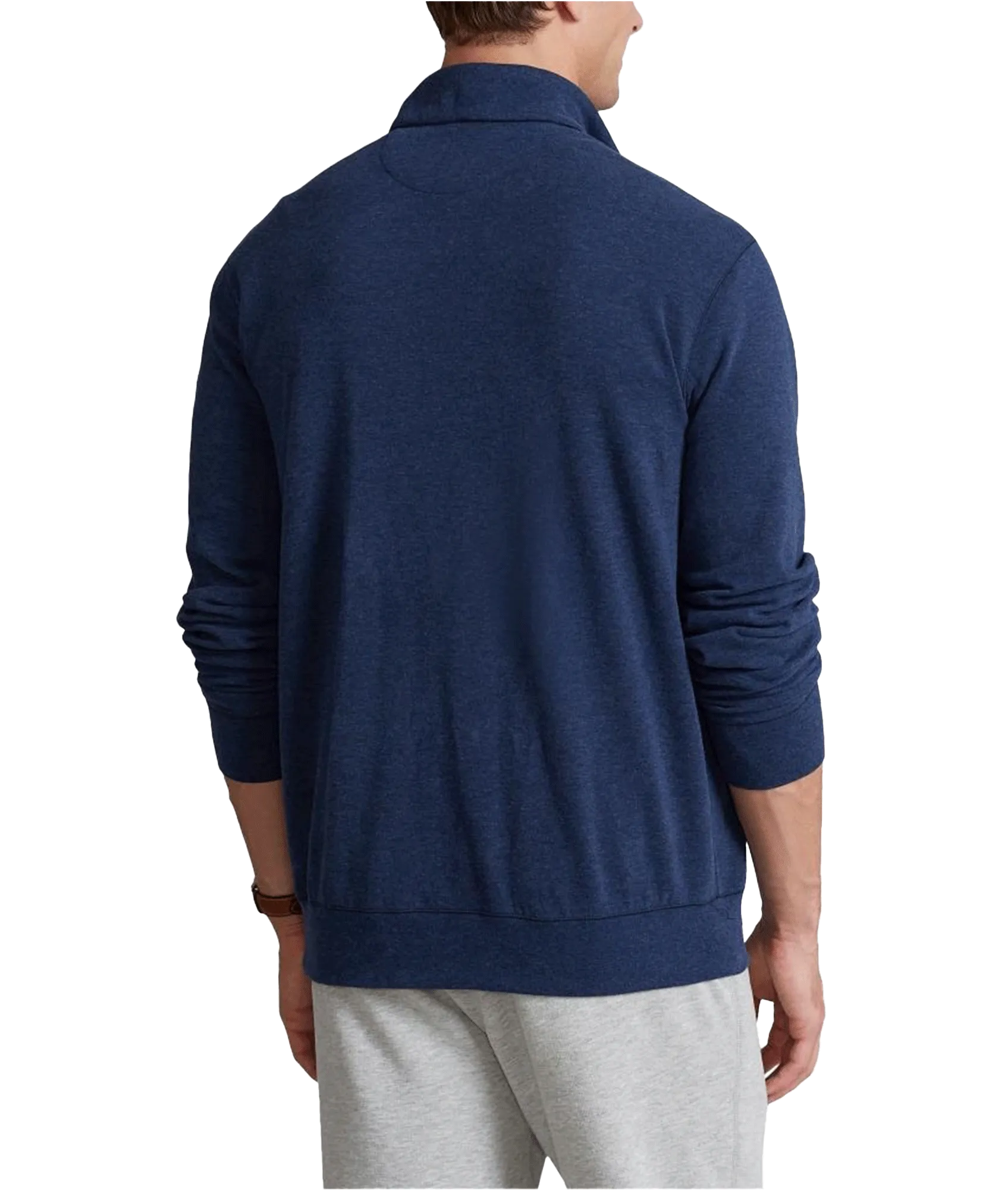 Luxury Jersey Quarter-Zip Pullover - Navy