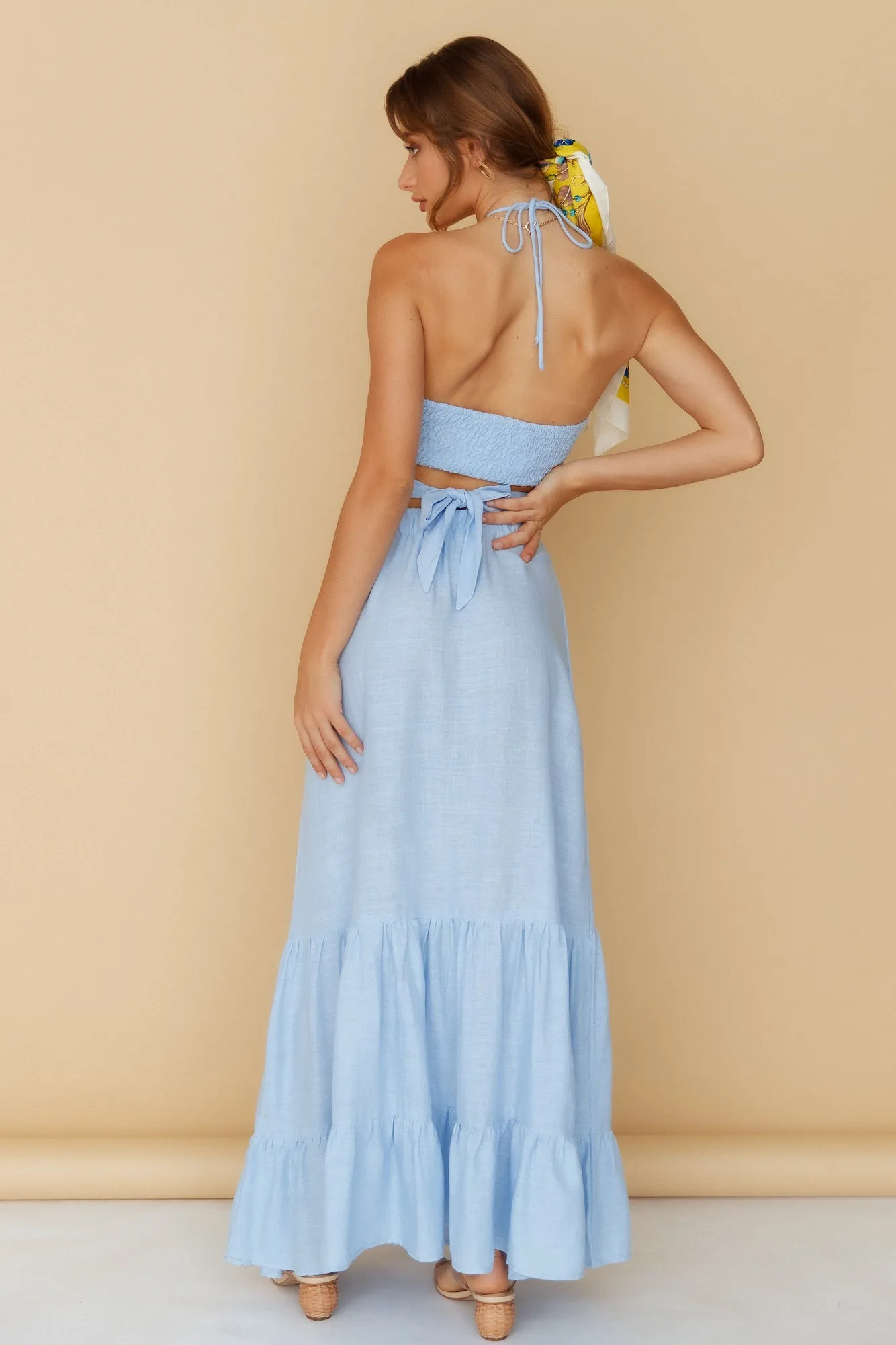 Make It Simple Maxi Skirt Blue