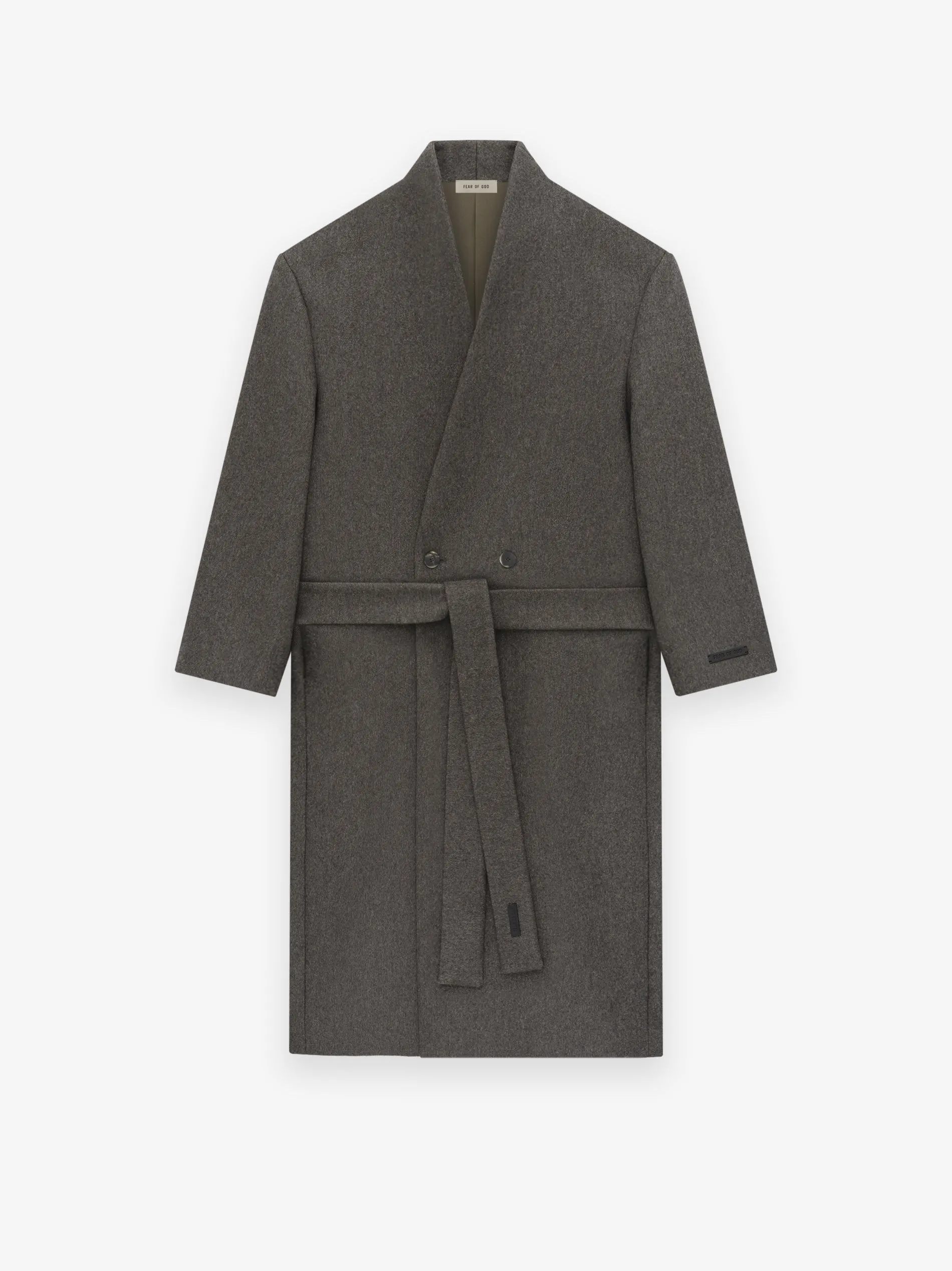 Military Wool Lapelless Coat