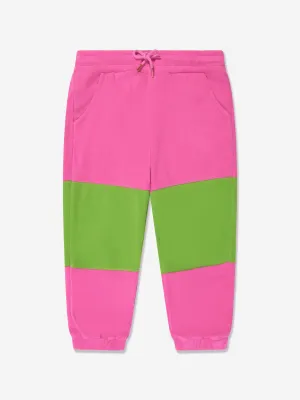 Mini Rodini Girls Fleece Panel Trousers in Pink