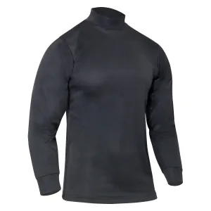 Moisture Wicking Mock Turtleneck in Black