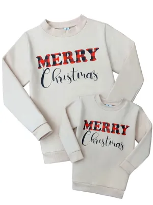 Mommy And Me Merry Christmas Pullover Sweater