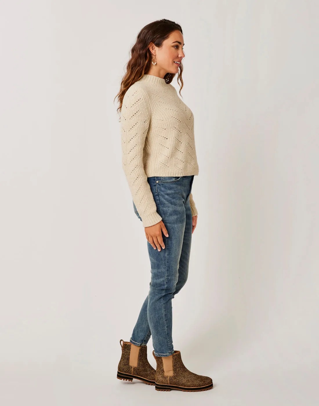 Monroe Sweater: Lt. Khaki Heather - FINAL SALE