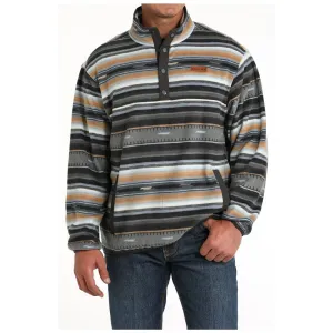 MWK1514024 Cinch Men's Polar Fleece Pullover - Black Stripe