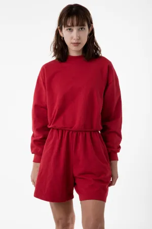 MWT06GD - Garment Dyed Cropped Mock Neck French Terry Pullover