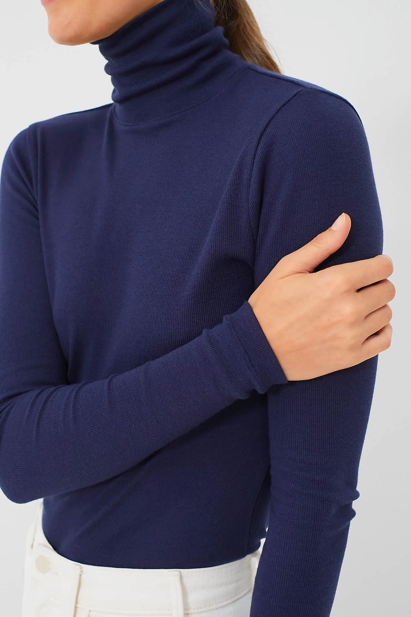 Nautical Navy Heritage Rib Turtleneck