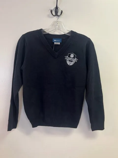 NEW CCA Navy Unisex V-Neck Sweater w/Logo