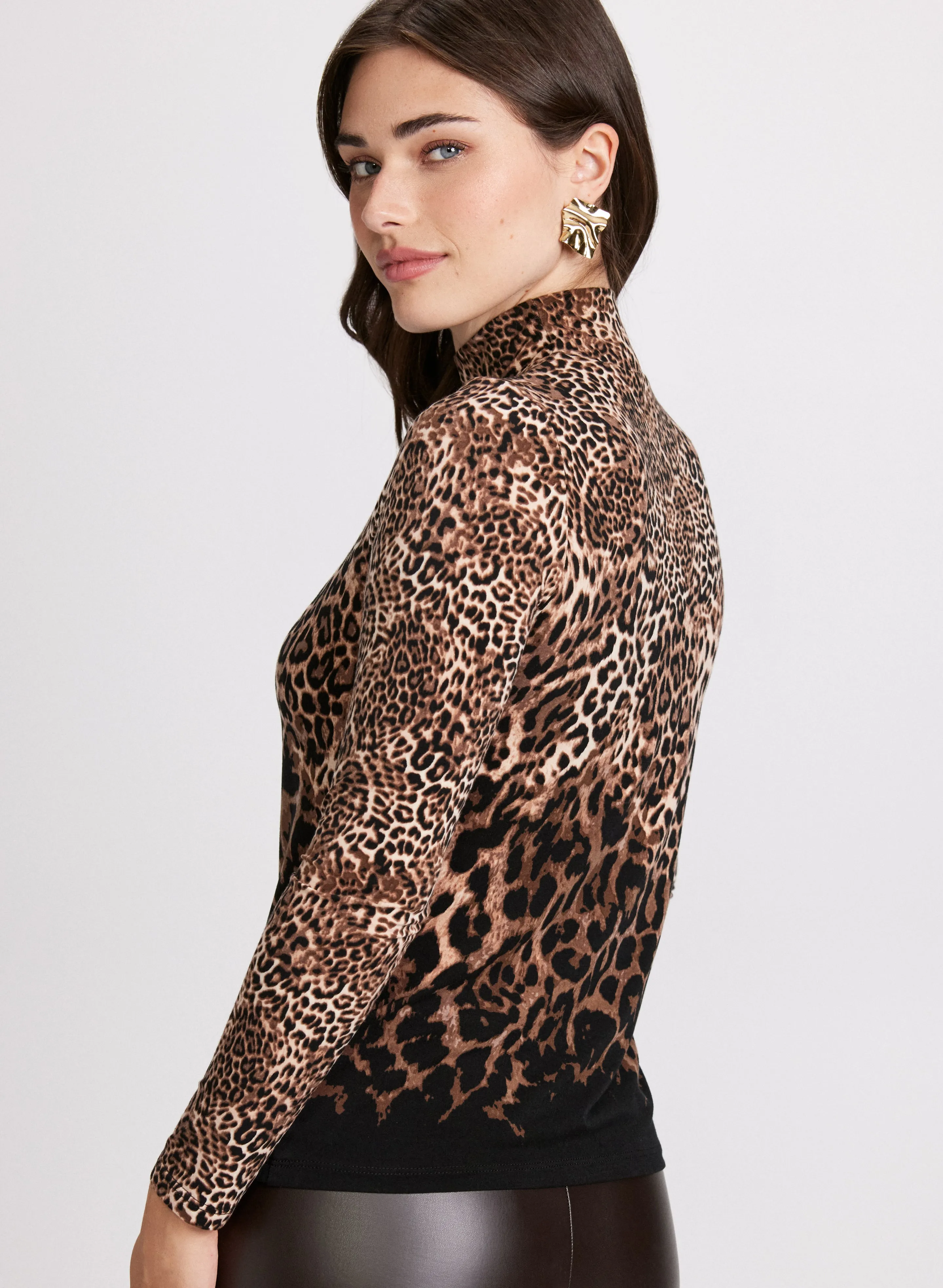 Ombré Animal Print Top