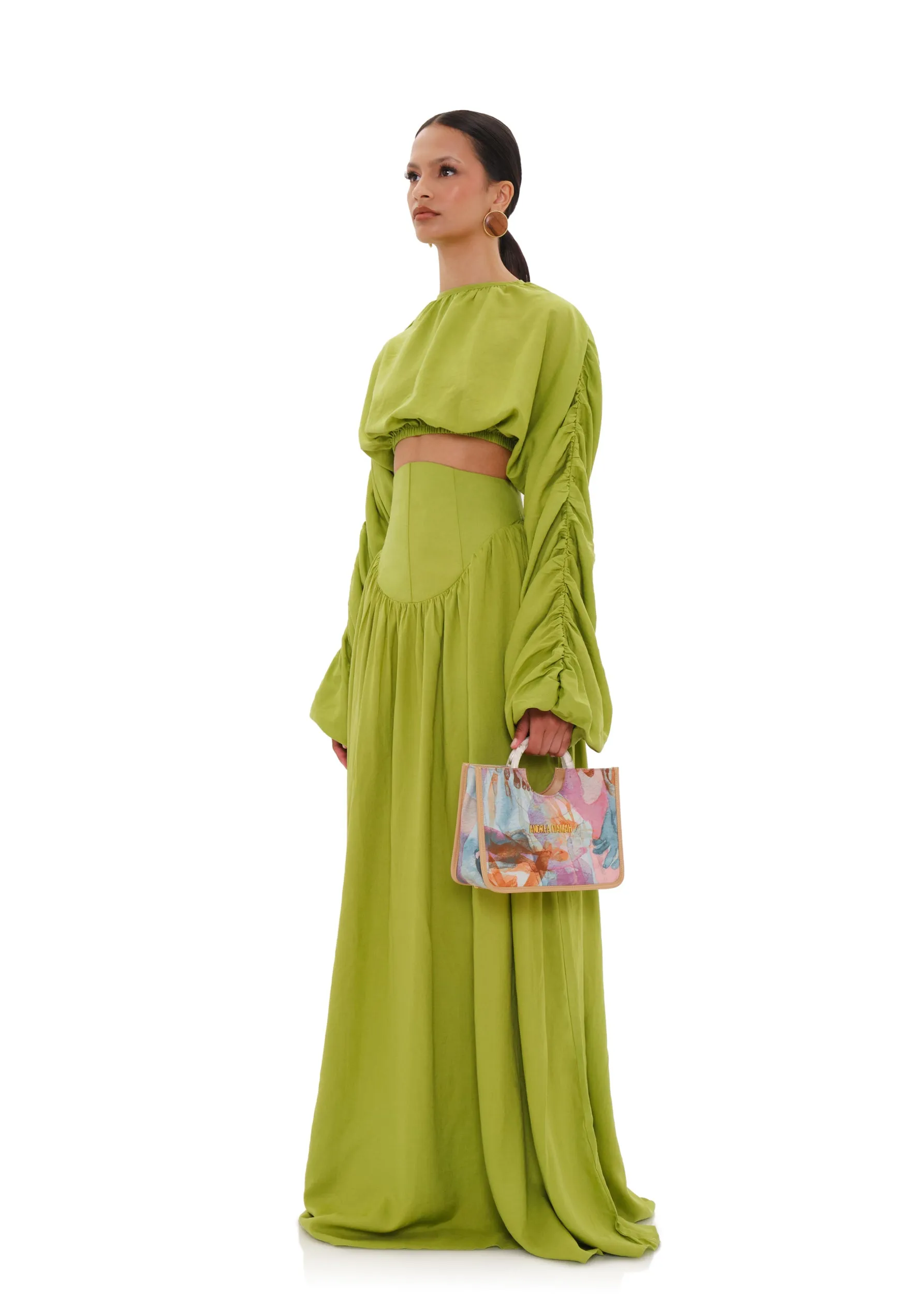 PADO CORSET MAXI SKIRT - LIME