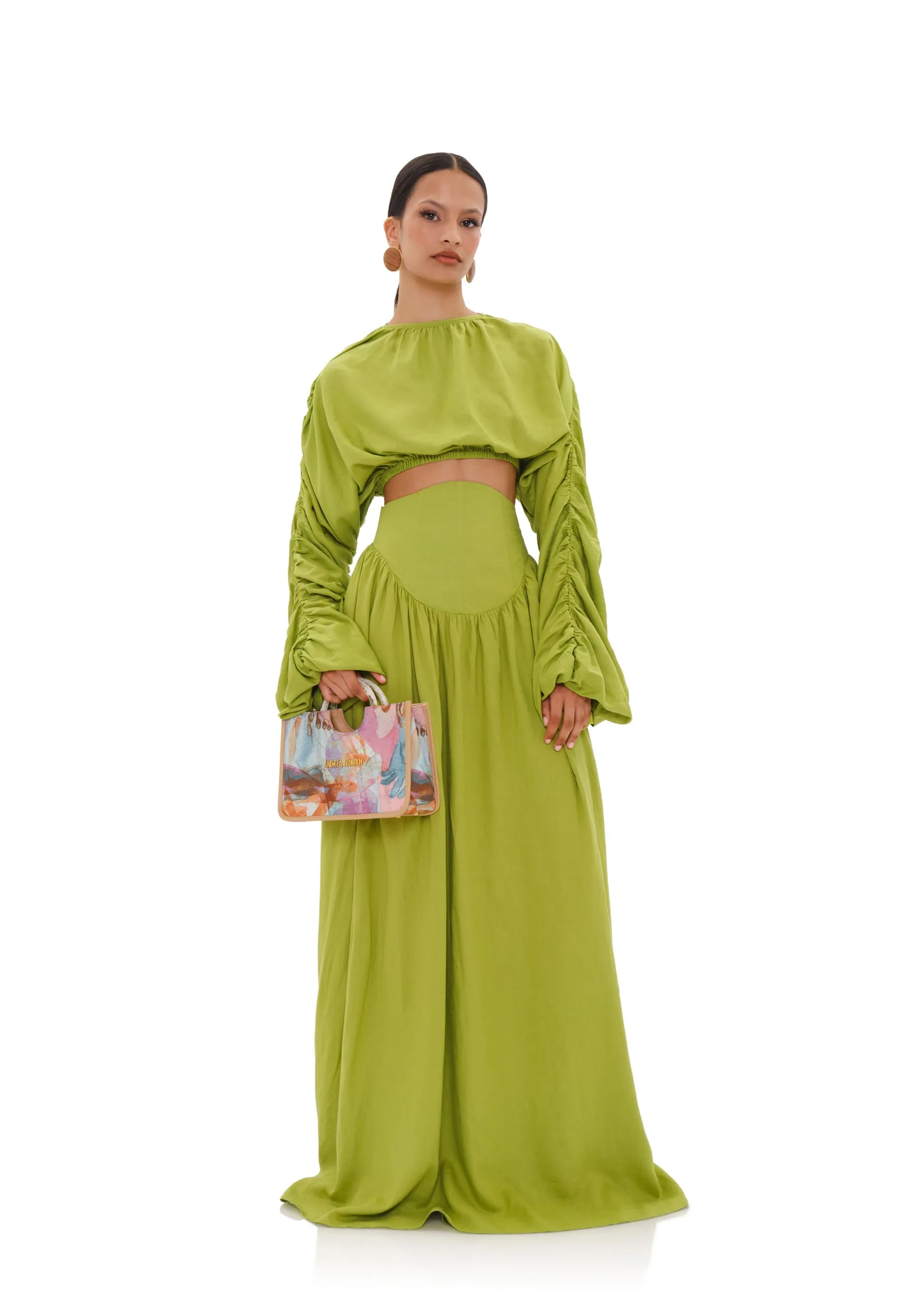 PADO CORSET MAXI SKIRT - LIME