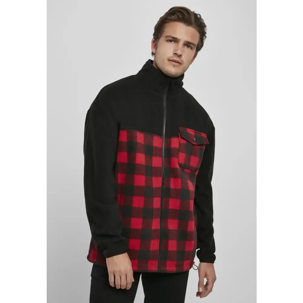 Patterned Polar Fleece Track Jacket