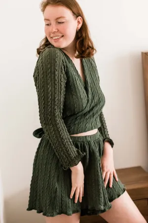 Peaches Knit Top in Khaki