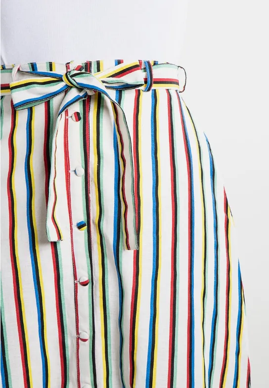 Pia Maxi Skirt Multi Stripe