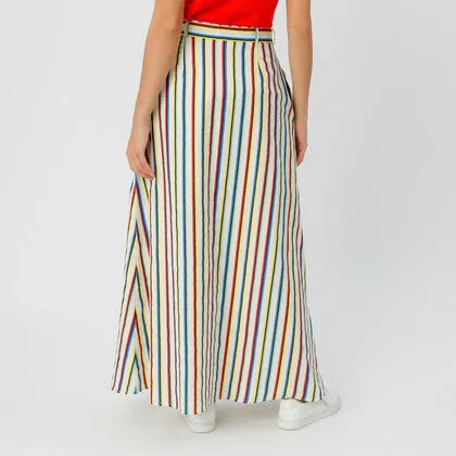 Pia Maxi Skirt Multi Stripe