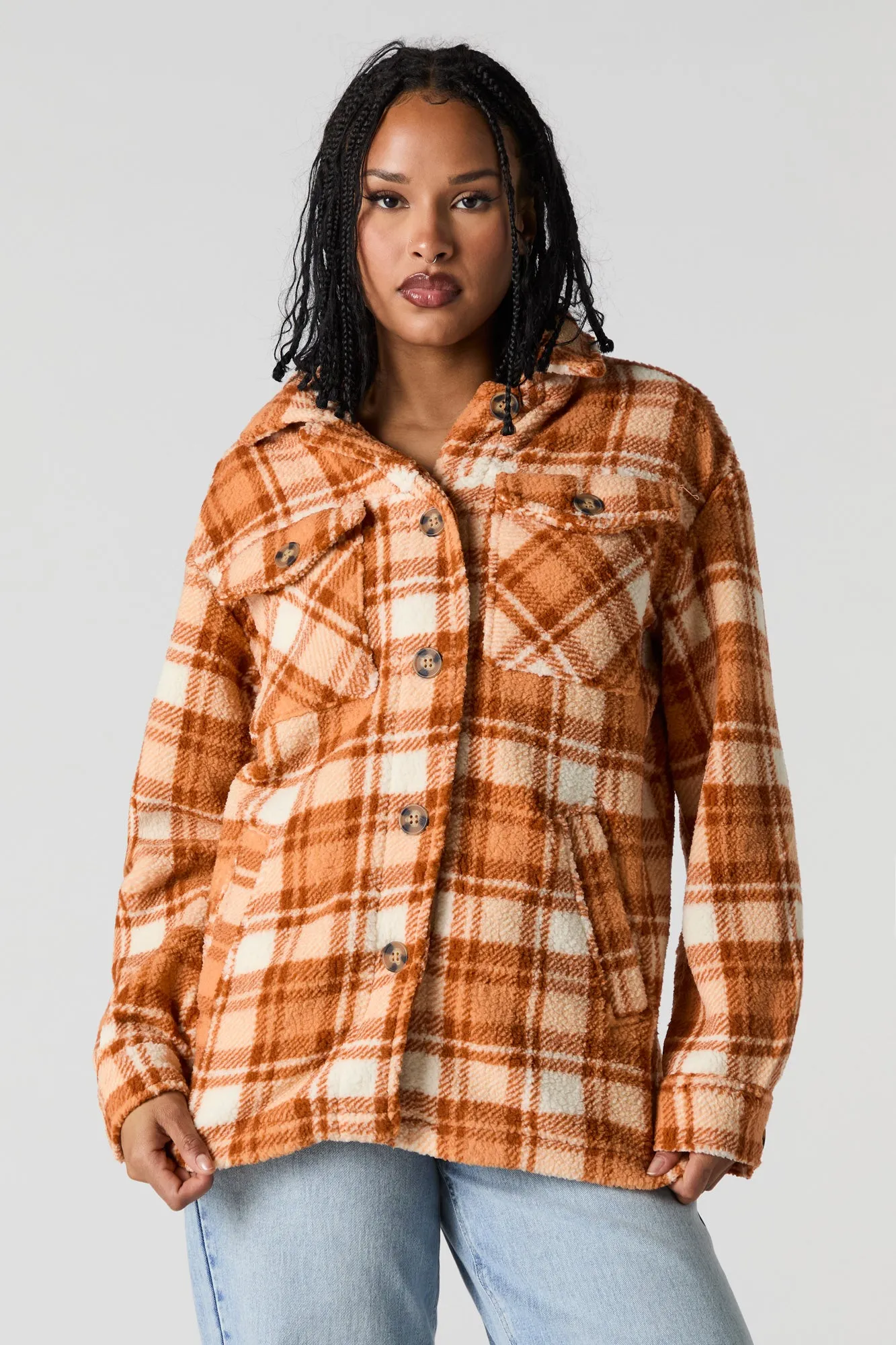 Plaid Sherpa Shacket