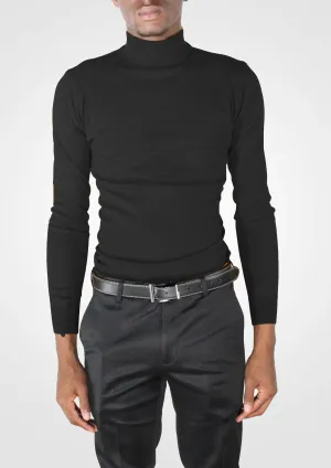 Portabella Black Long Sleeve Turtleneck